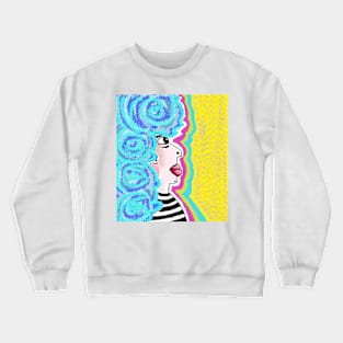 Big hair lips guy Crewneck Sweatshirt